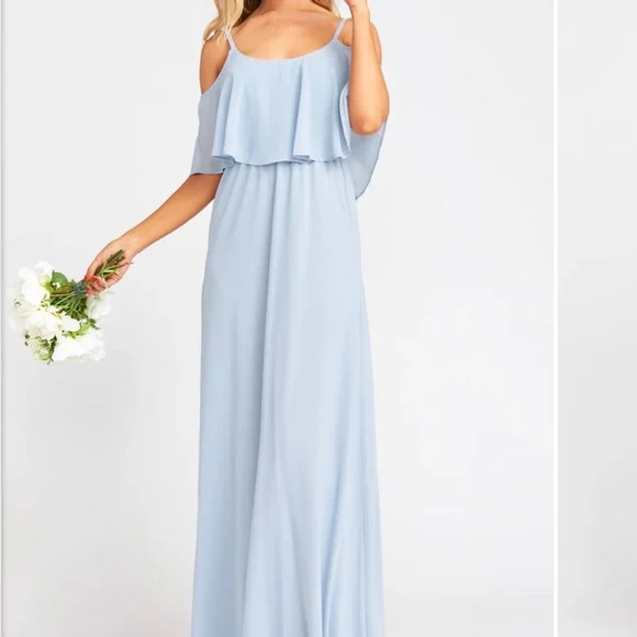 knee length dresses for ladies Ruffle-Trim Corset Maxi Dress in Ivory - 10